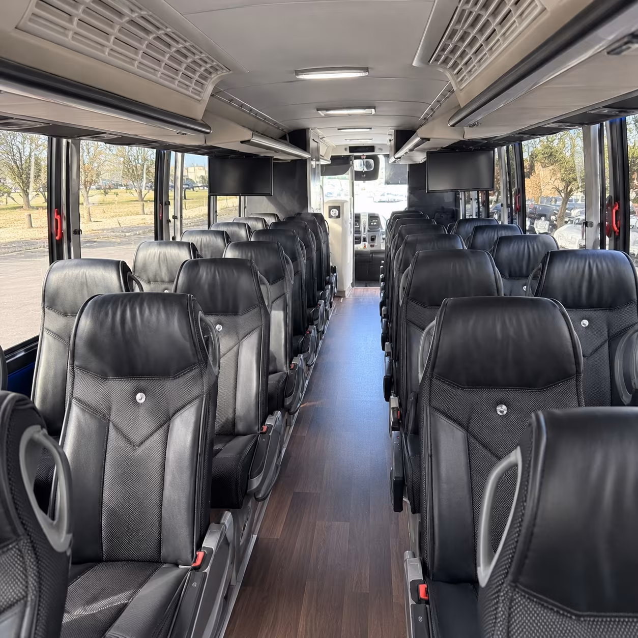 fairfield charter bus rental interior