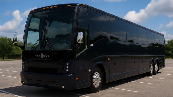 Exterior of Charter Bus Company Greenwich's 50 Passenger Charter Bus in Greenwich