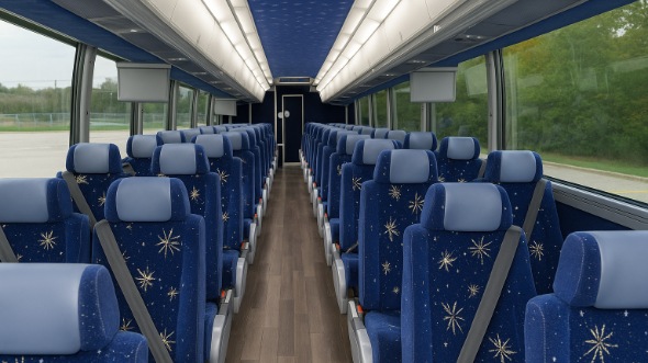 greenwich 54 passenger charter bus inside