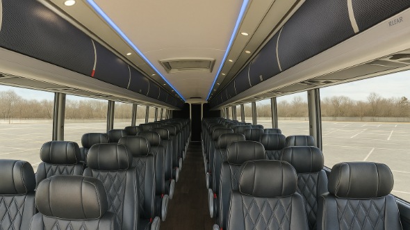 greenwich 56 passenger charter bus inside