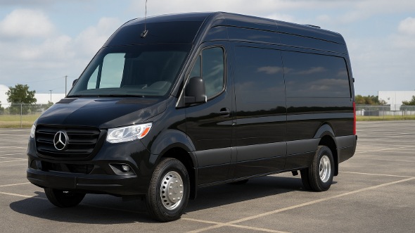 Exterior of Charter Bus Company Greenwich's Sprinter Limo in Greenwich