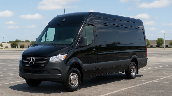 Exterior of Charter Bus Company Greenwich's Sprinter Van Rental With Driver in Greenwich